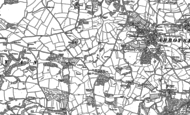 Old Map of Two Mile Oak Cross, 1886