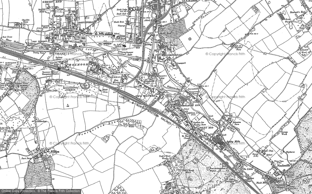 Old Map of Historic Map covering Green End in 1897
