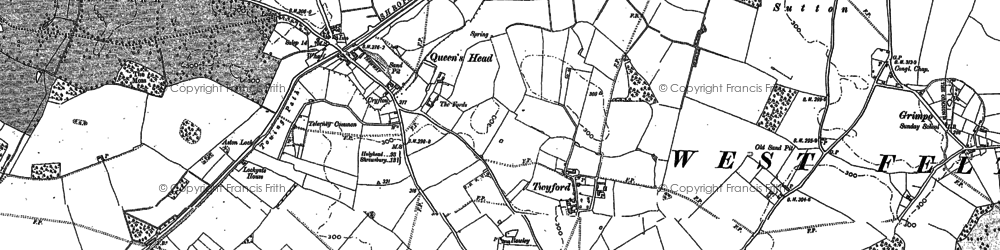 Old map of Twyford in 1875
