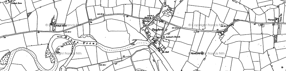Old map of Twyford in 1881