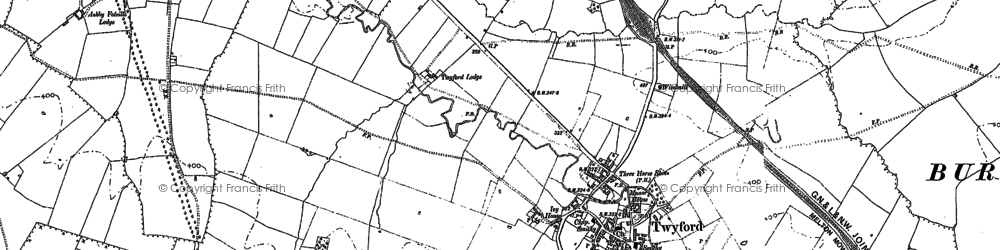 Old map of Twyford in 1884
