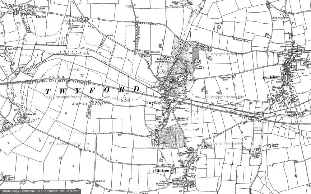 Old Map of Twyford, 1885 in 1885
