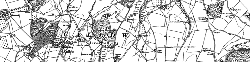 Old map of Twyford in 1886