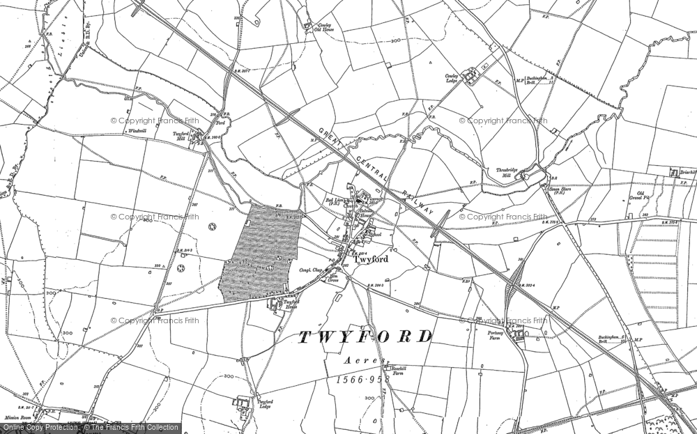 Old Map of Twyford, 1898 - 1920 in 1898