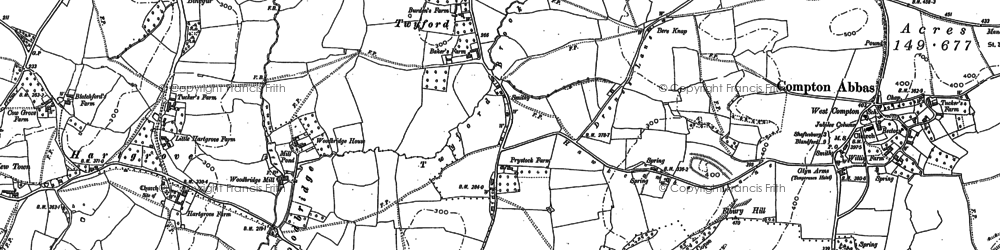 Old map of Woodbridge in 1900