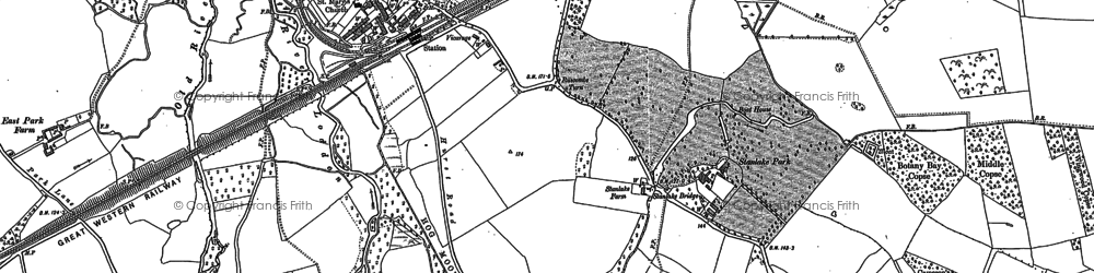 Old map of Twyford in 1910