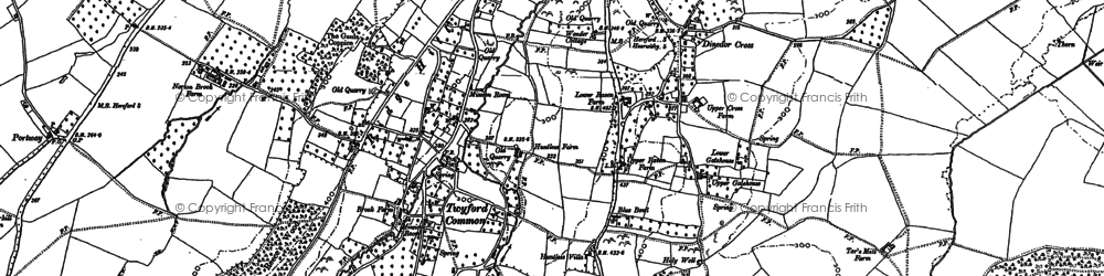 Old map of Twyford Common in 1886