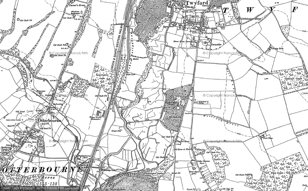 Old Map of Twyford Moors, 1895 in 1895