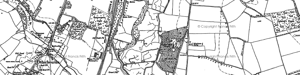 Old map of Twyford Moors in 1895