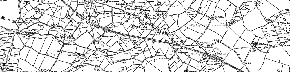 Old map of Bodgedwydd in 1899