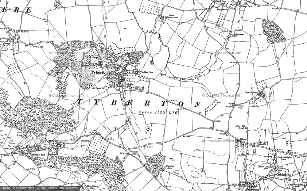 Old Map of Tyberton, 1886 in 1886