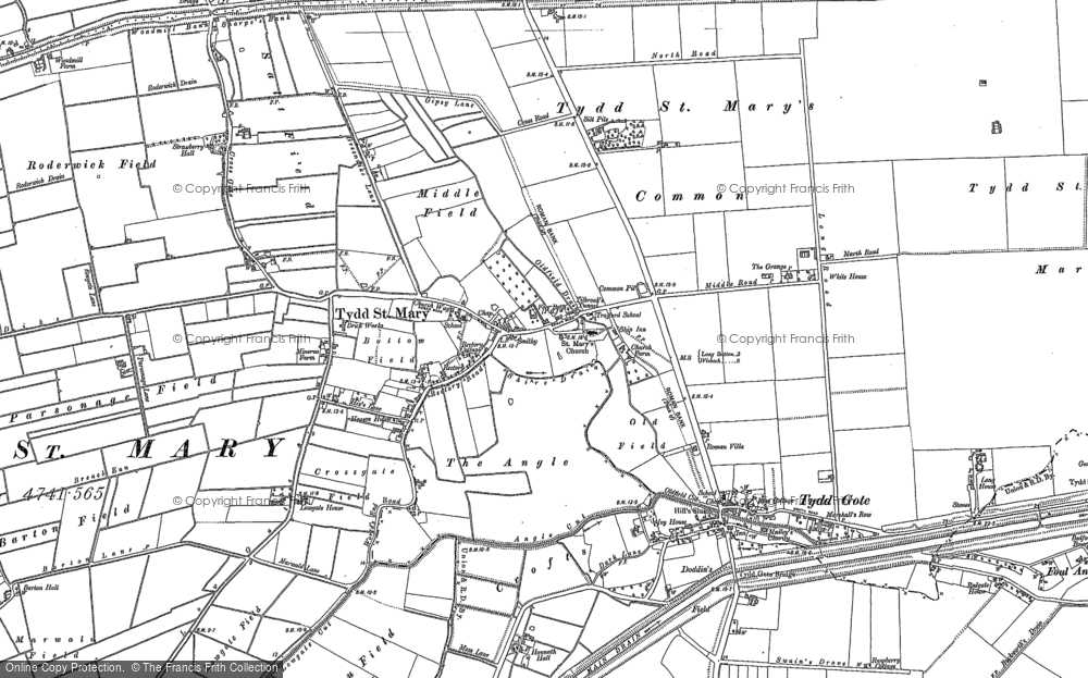 Old Map of Historic Map covering Barton Holt in 1900