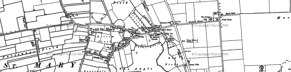 Old map of Tydd St Mary in 1900