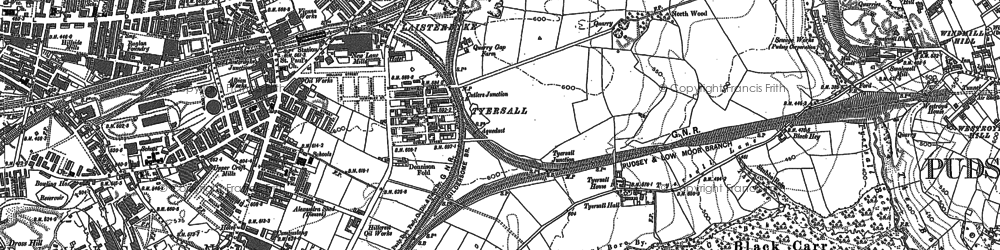 Old map of Tyersal in 1890