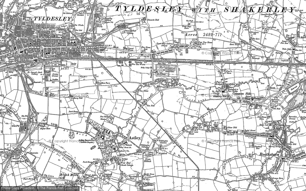 Old Map of Tyldesley, 1891 - 1892 in 1891