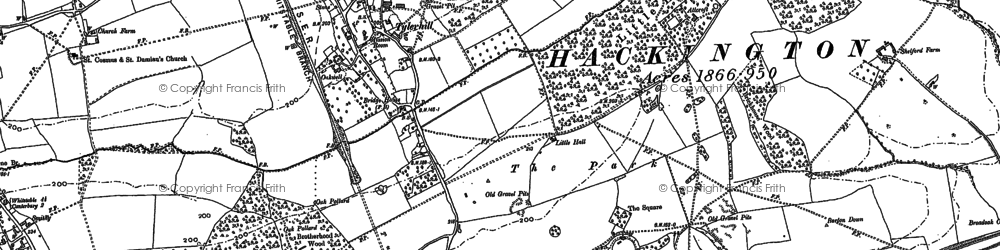 Old map of Tyler Hill in 1896