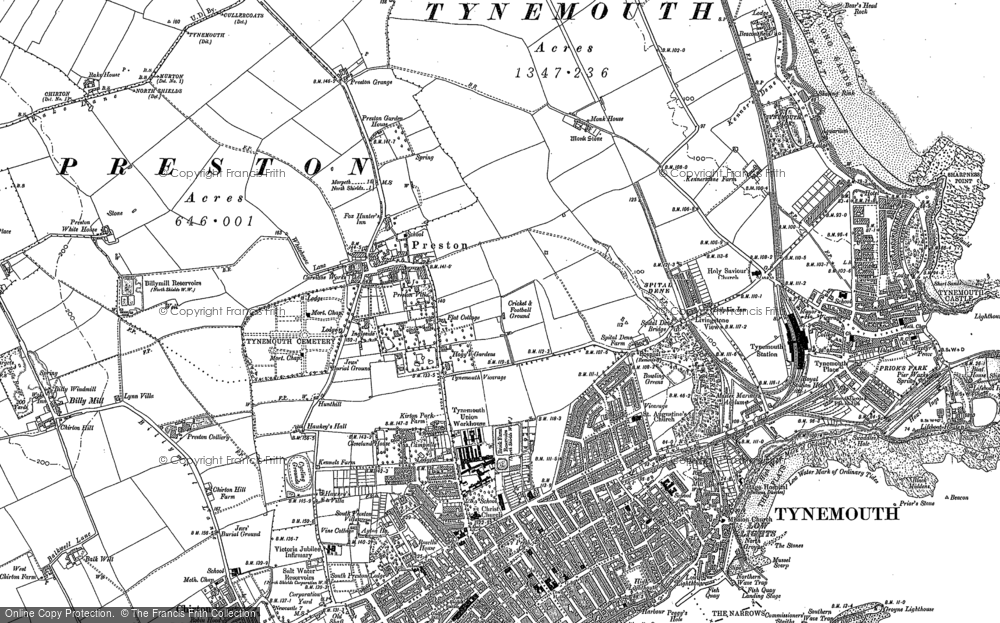 Old Map of Historic Map covering Marden in 1895