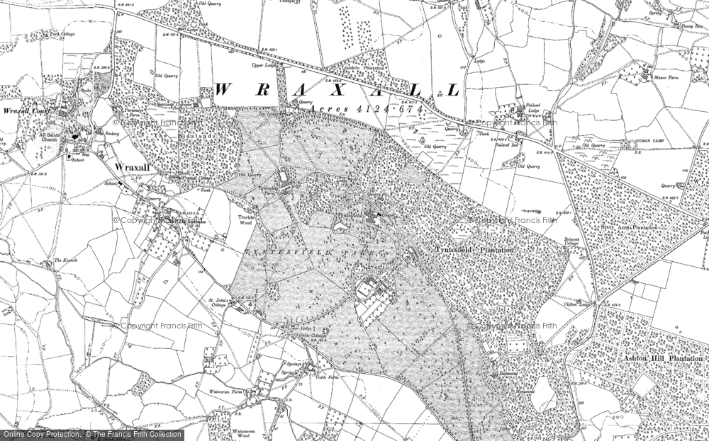 Old Map of Tyntesfield, 1883 in 1883