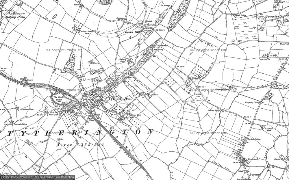 Old Map of Tytherington, 1879 - 1880 in 1879