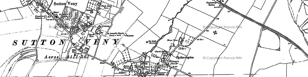 Old map of Tytherington in 1899