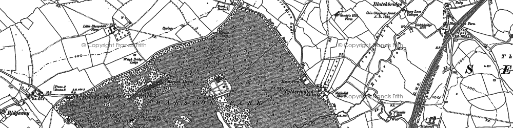 Old map of Tytherington in 1902