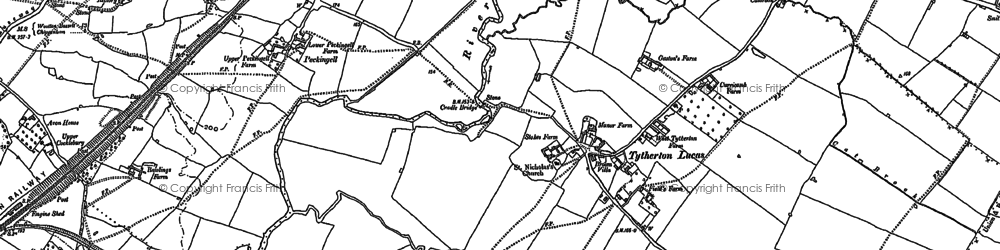 Old map of Tytherton Lucas in 1899