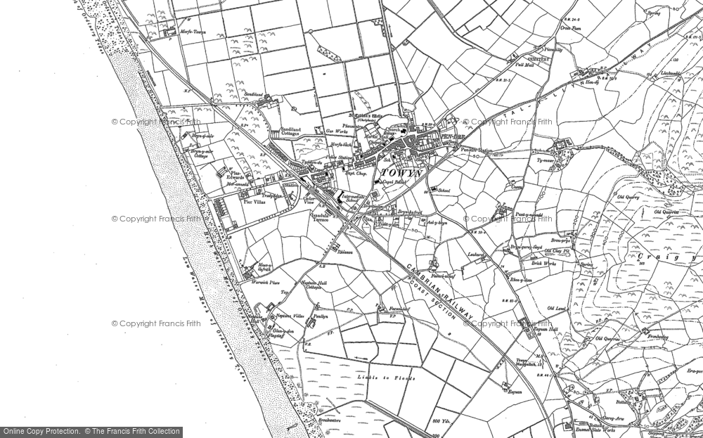 Old Map of Tywyn, 1900 in 1900