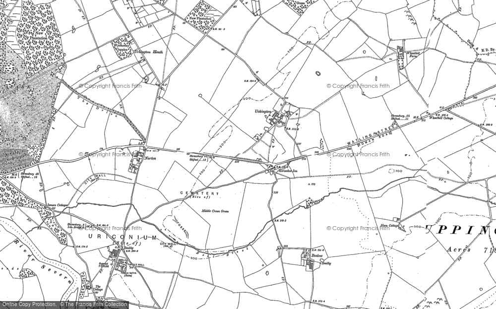 Old Map of Uckington, 1881 - 1882 in 1881