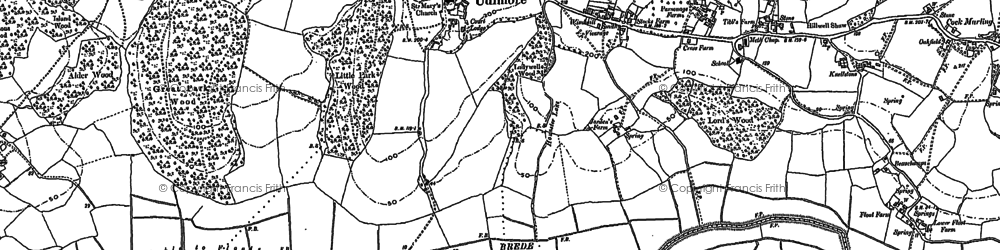 Old map of Udimore in 1872