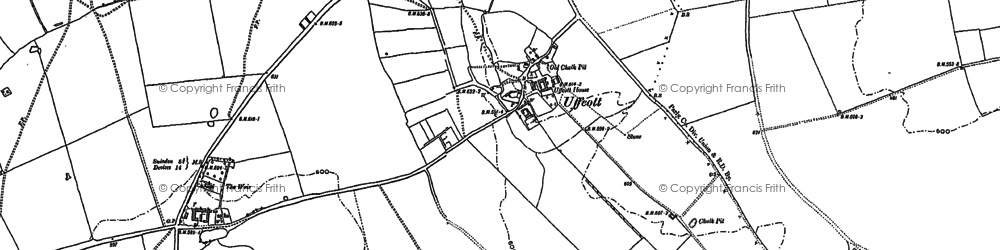 Old map of Barbury Castle in 1899