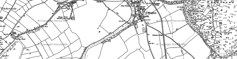 Old map of Queen Eleanor's Bower in 1881