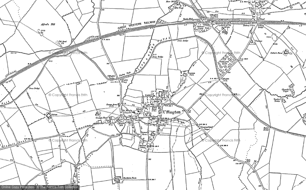 Old Map of Uffington, 1898 in 1898