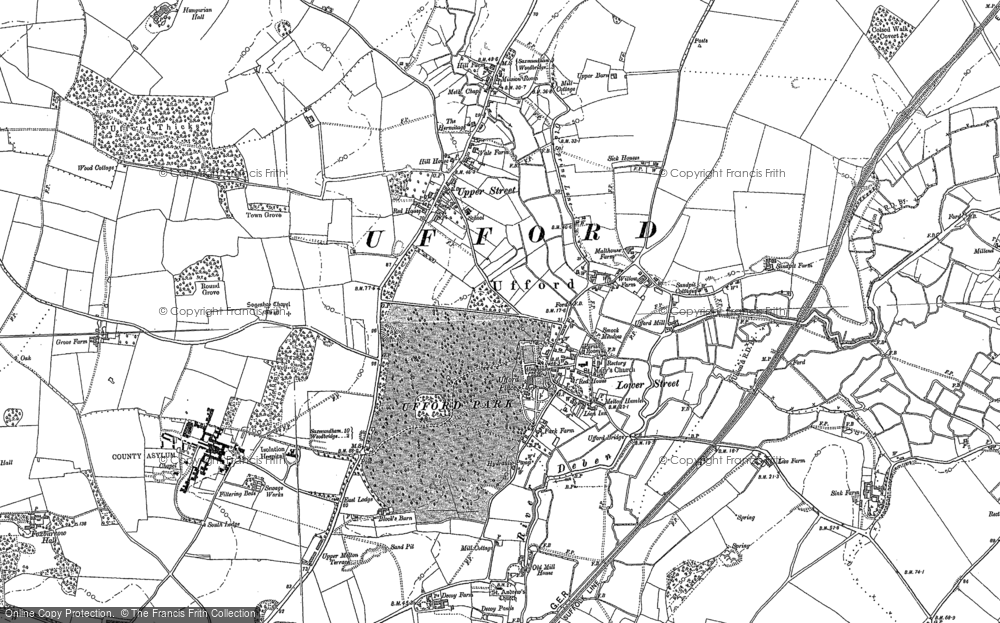 Old Map of Ufford, 1881 - 1883 in 1881