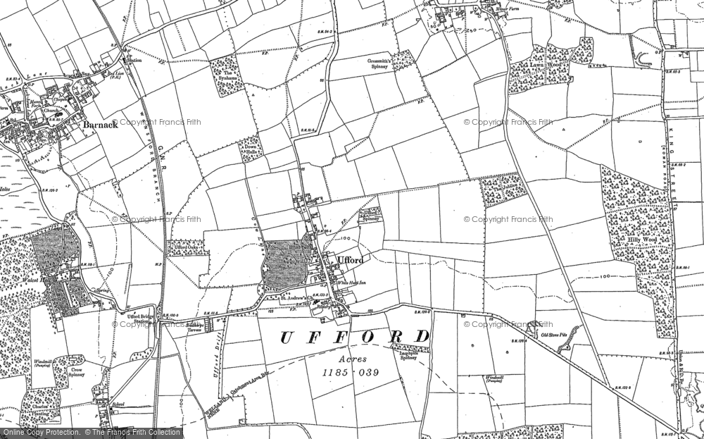 Old Map of Ufford, 1885 - 1899 in 1885