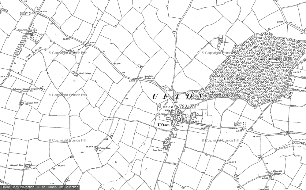 Old Map of Ufton, 1885 in 1885