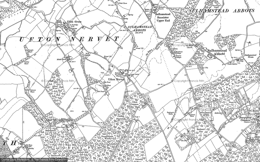 Old Map of Ufton Nervet, 1898 - 1909 in 1898