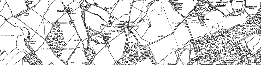 Old map of Ufton Nervet in 1898