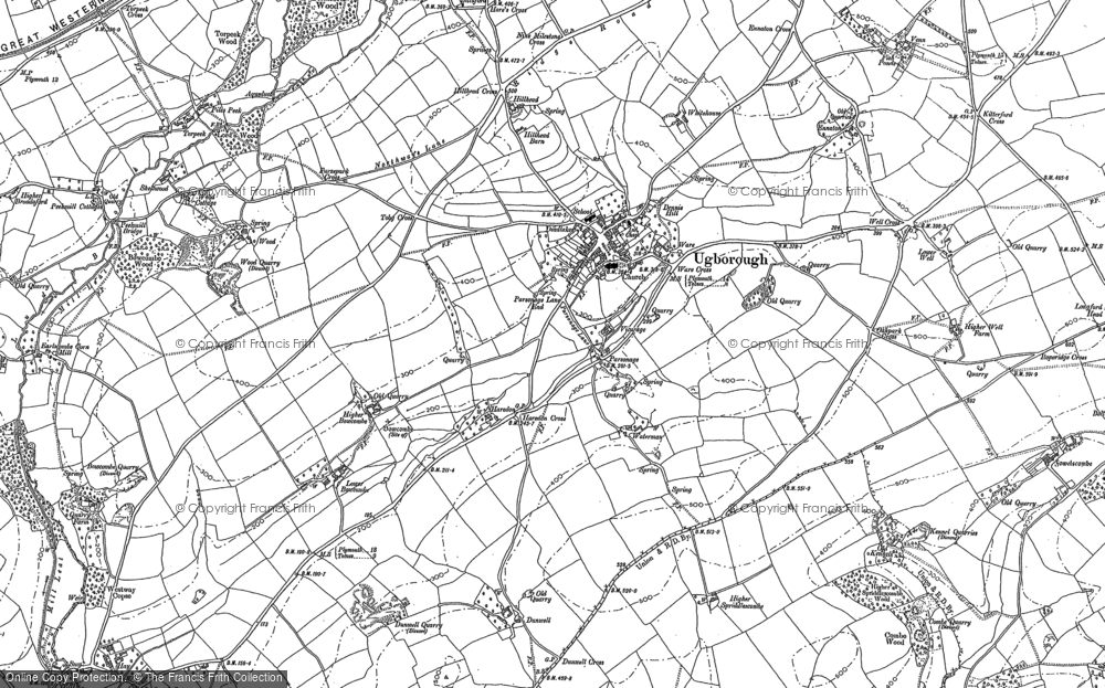 Old Map of Ugborough, 1886 in 1886
