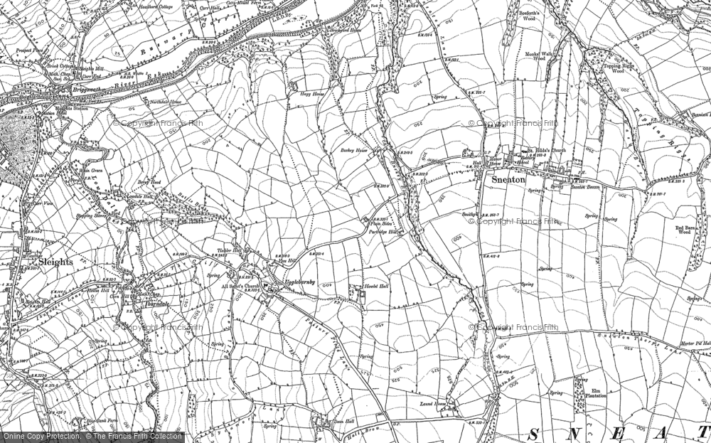 Old Map of Historic Map covering Buskey Ho in 1892