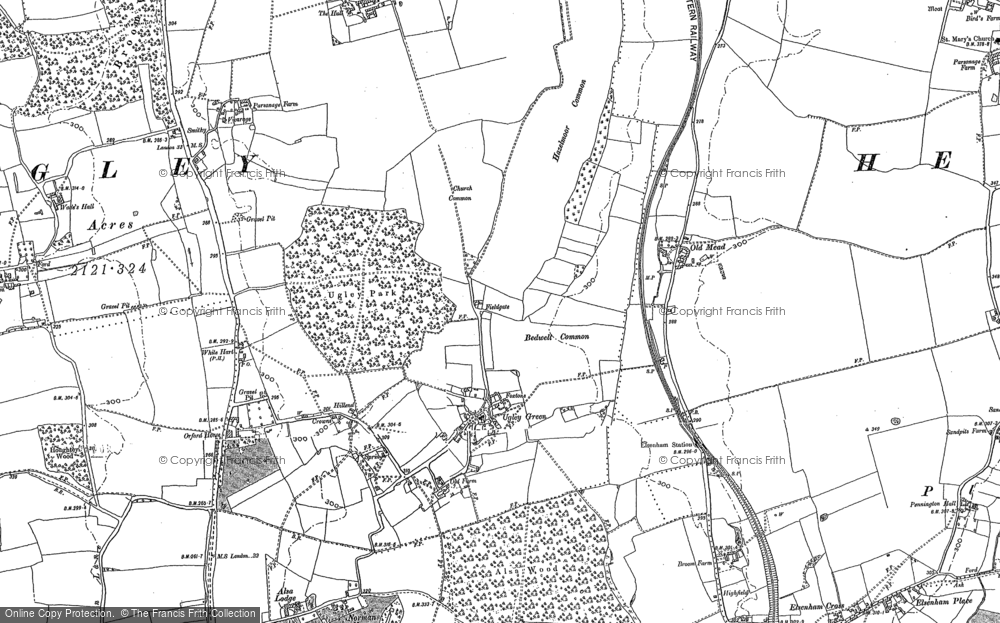 Old Map of Historic Map covering Alsa Wood in 1896