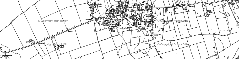 Old map of Ulceby in 1886