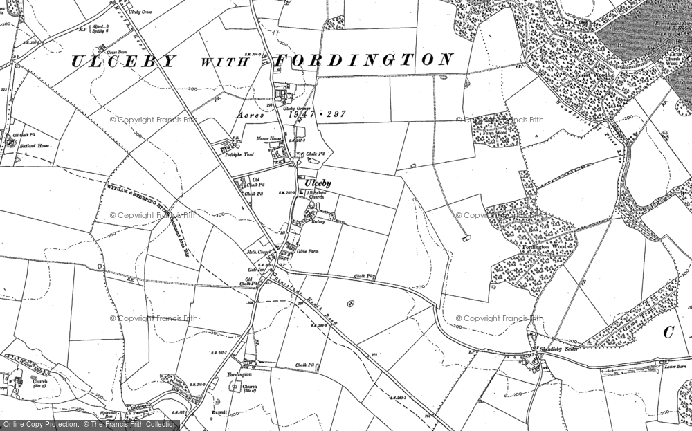 Old Map of Ulceby, 1887 in 1887