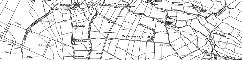 Old map of Ruthwaite in 1899