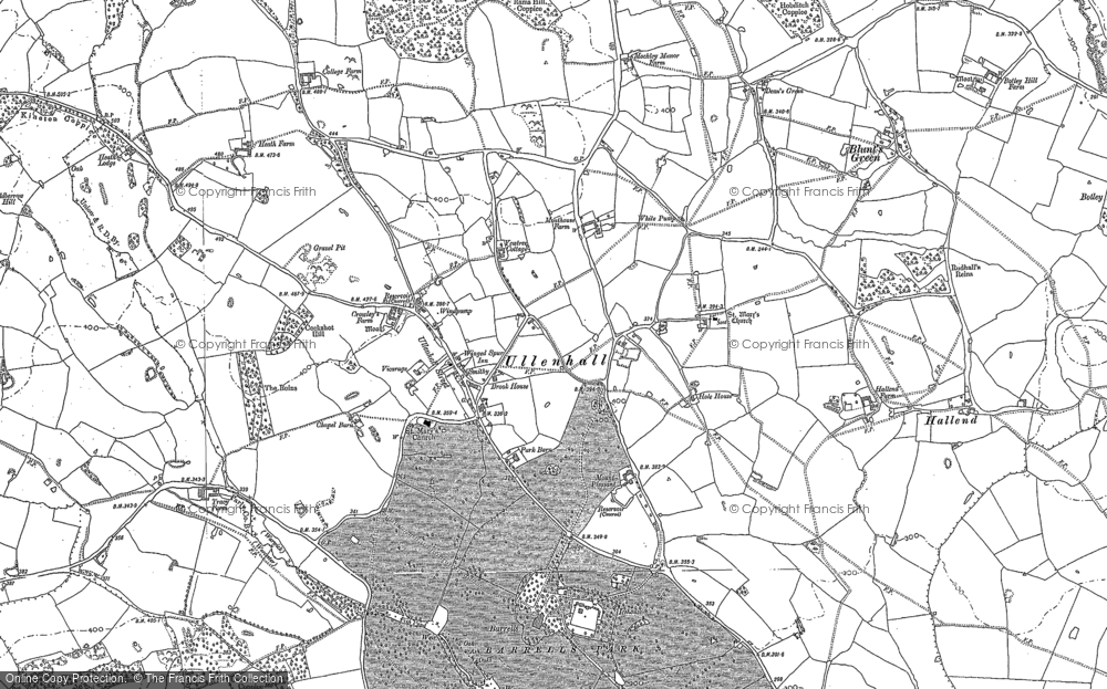 Old Map of Ullenhall, 1886 - 1903 in 1886