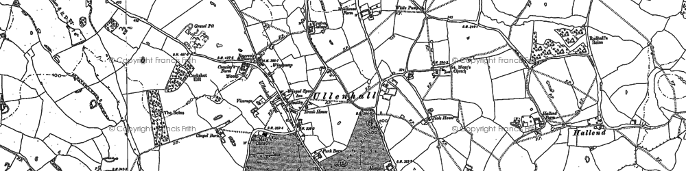 Old map of Ullenhall in 1886