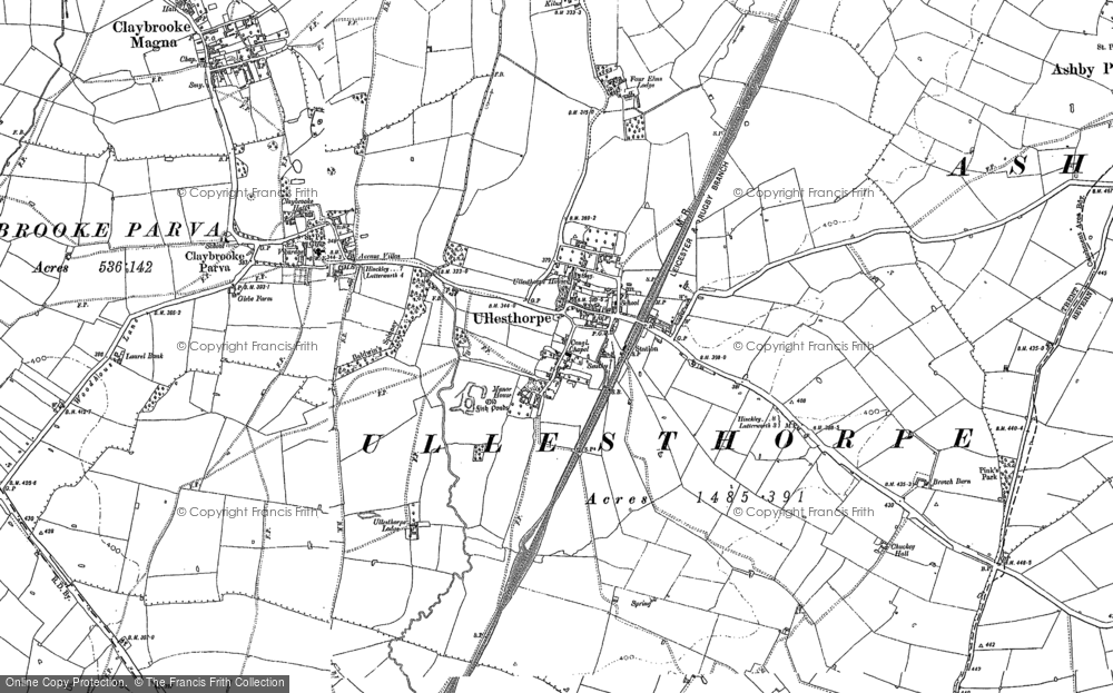Old Map of Ullesthorpe, 1901 - 1902 in 1901
