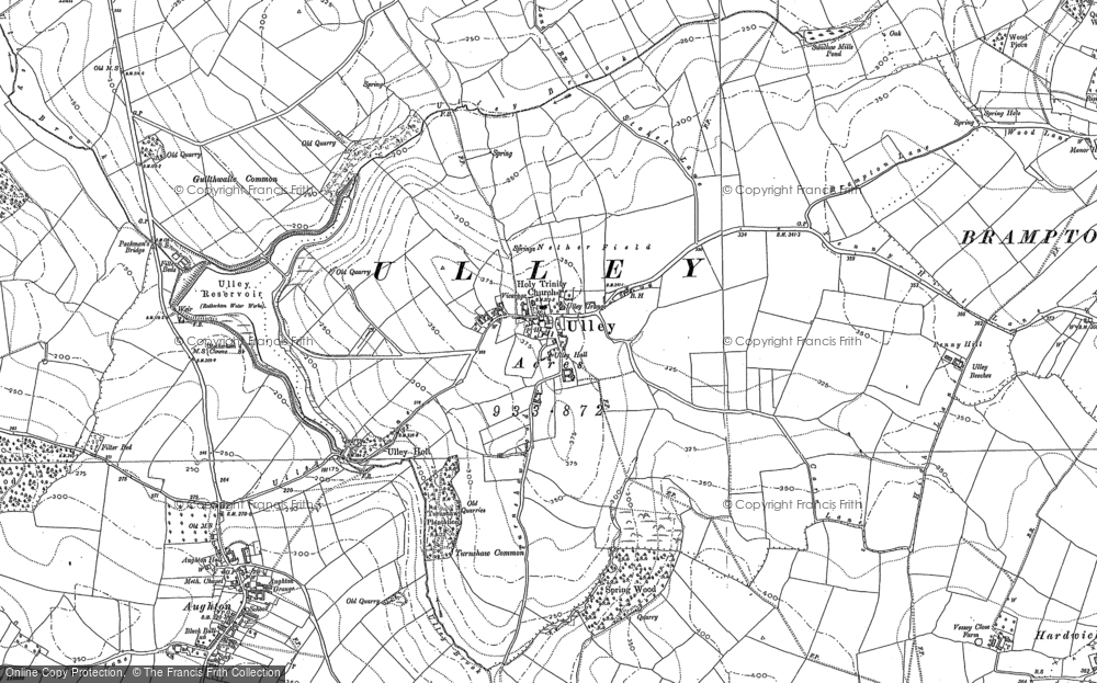 Old Map of Ulley, 1890 - 1891 in 1890