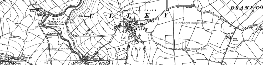 Old map of Ulley in 1890