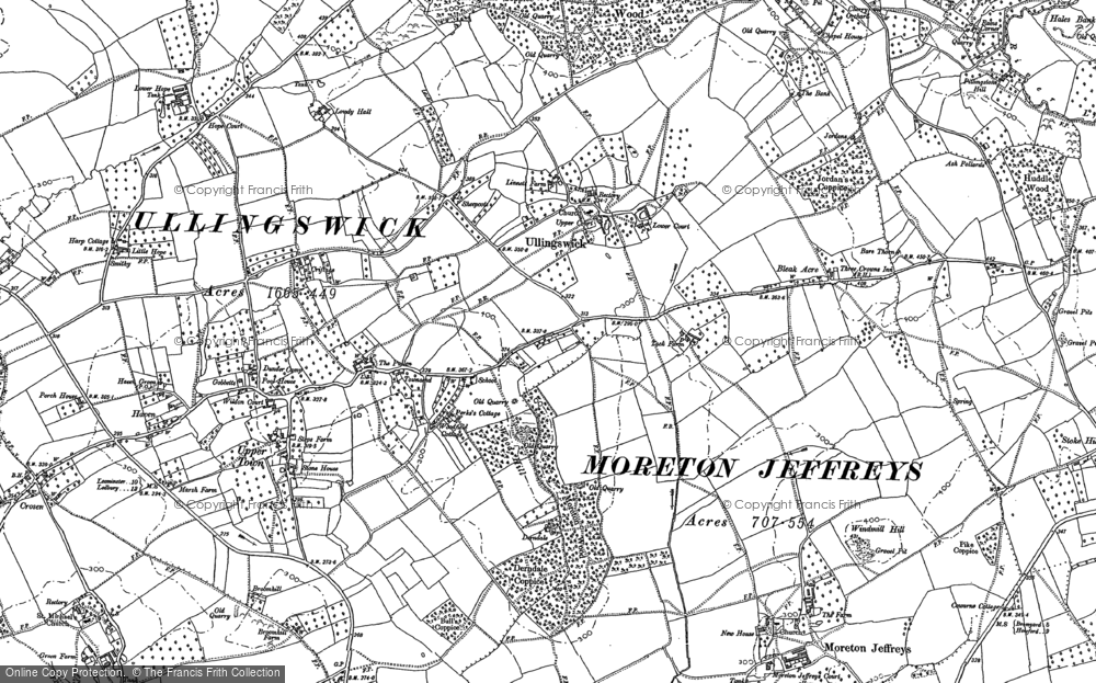 Old Map of Ullingswick, 1885 - 1886 in 1885