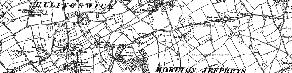 Old map of Cornett in 1885